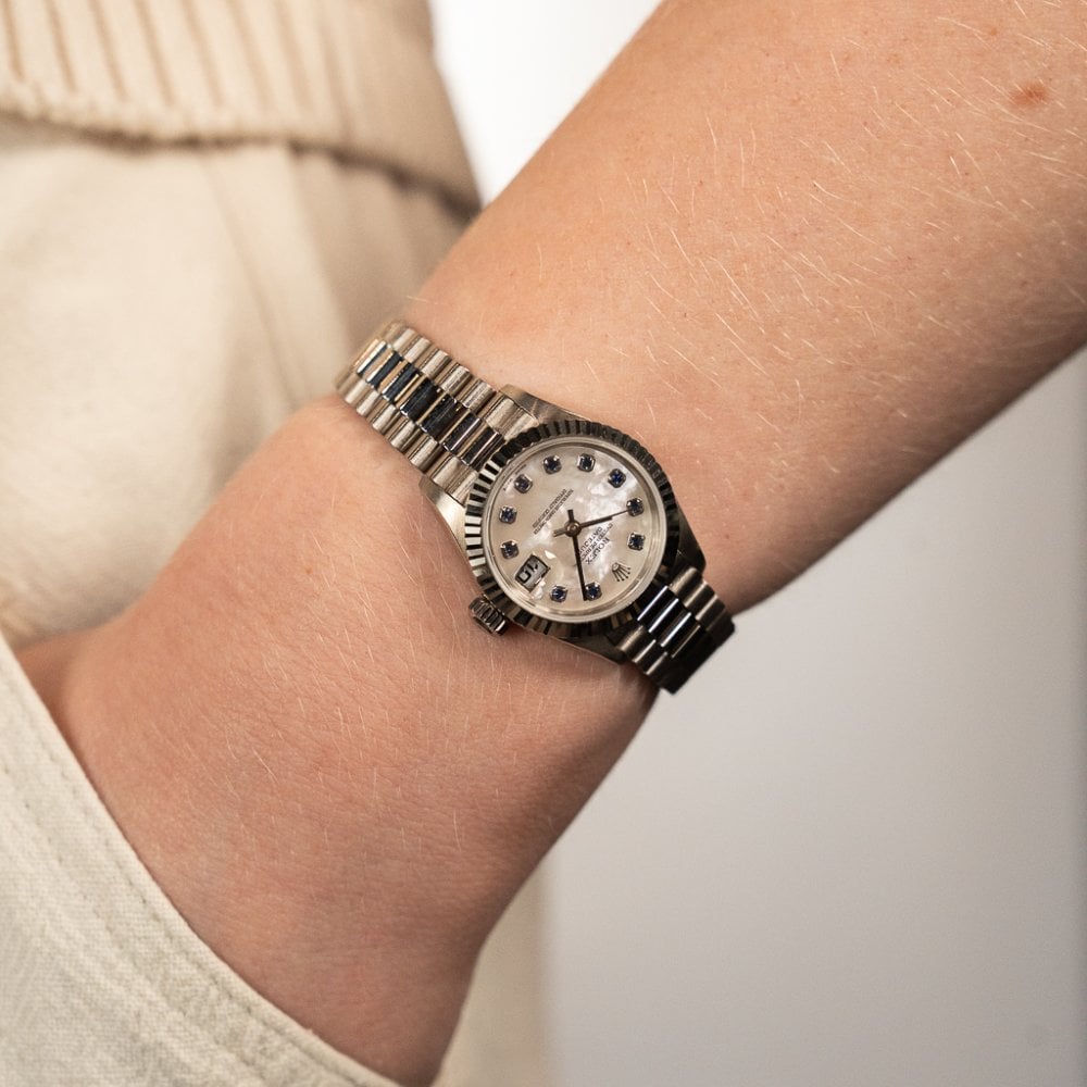 Datejust 79179 - White Gold Ladies Watch - Sapphire Dial - 2001