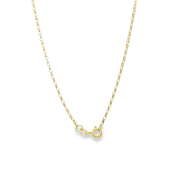 9ct Yellow Gold Fine Oval Belcher Chain - 22" - 2.2g