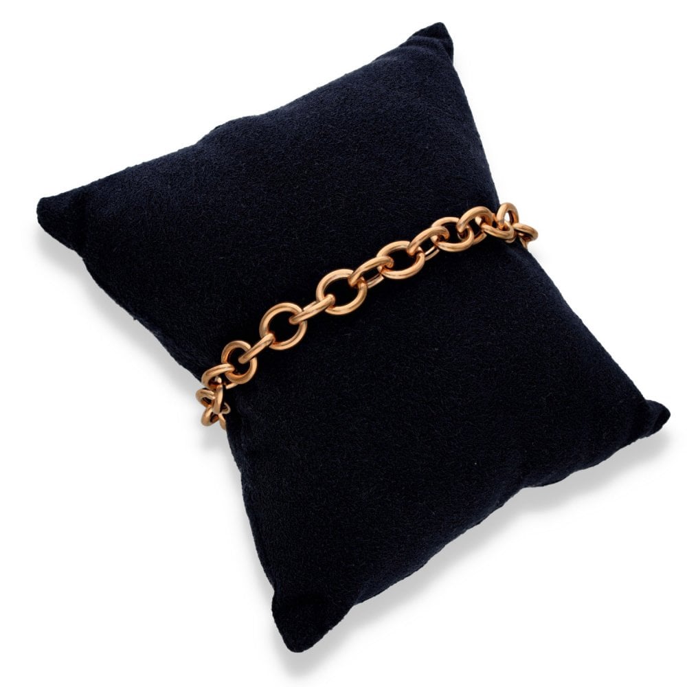 9ct Yellow Gold Hollow Oval Belcher Bracelet - 7.5" - 5.5g