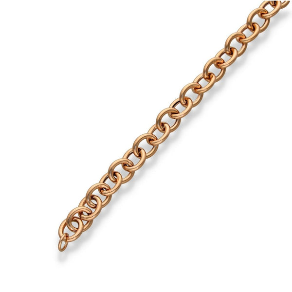9ct Yellow Gold Hollow Oval Belcher Bracelet - 7.5" - 5.5g