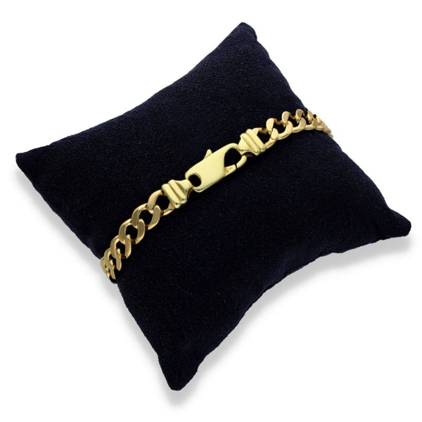 9ct Yellow Gold Flat Curb Bracelet - 9" - 24.6g