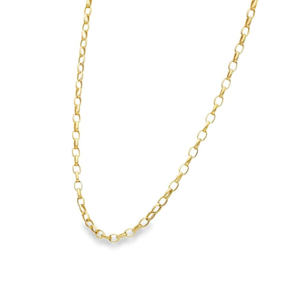 9ct Yellow Gold Belcher Chain - 18" - 2.0g