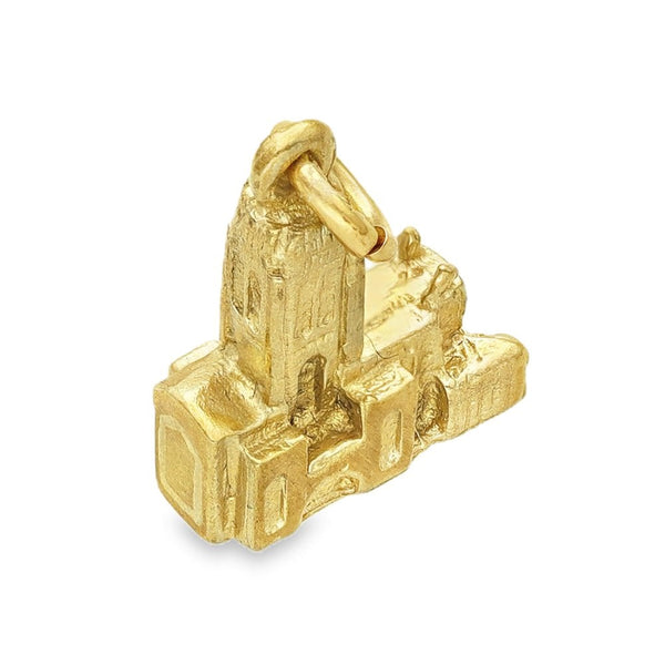 9ct Yellow Gold Church Charm - 12x15x6mm - 3.6g