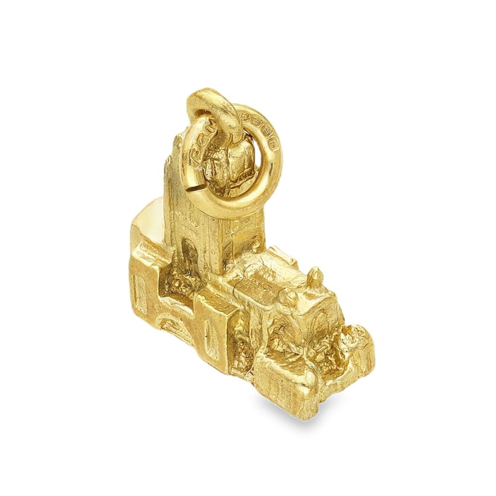 9ct Yellow Gold Church Charm - 12x15x6mm - 3.6g