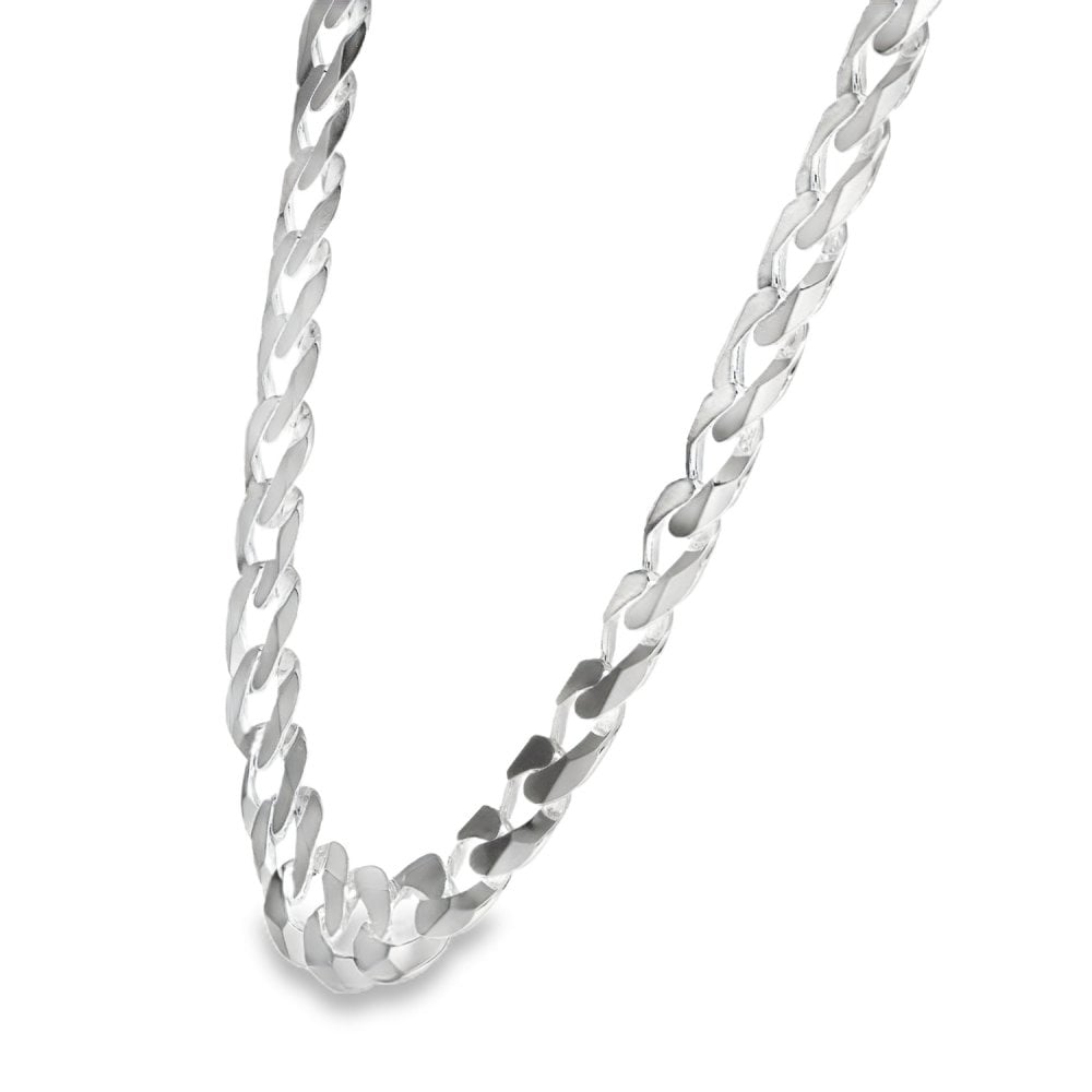 925 Silver Heavy Flat Curb Chain - 20" - 48.6g