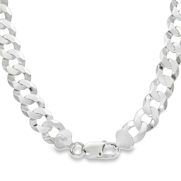 925 Silver Heavy Flat Curb Chain - 22" - 51.6g
