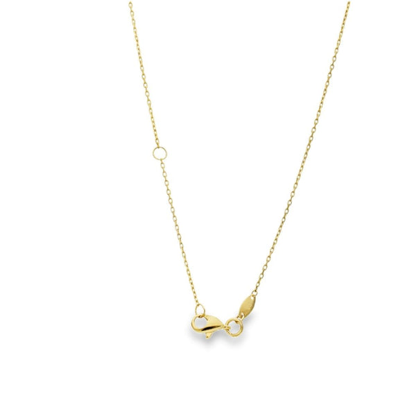 9ct Yellow Gold Triple Mother of Pearl Clover Pendant & Necklace