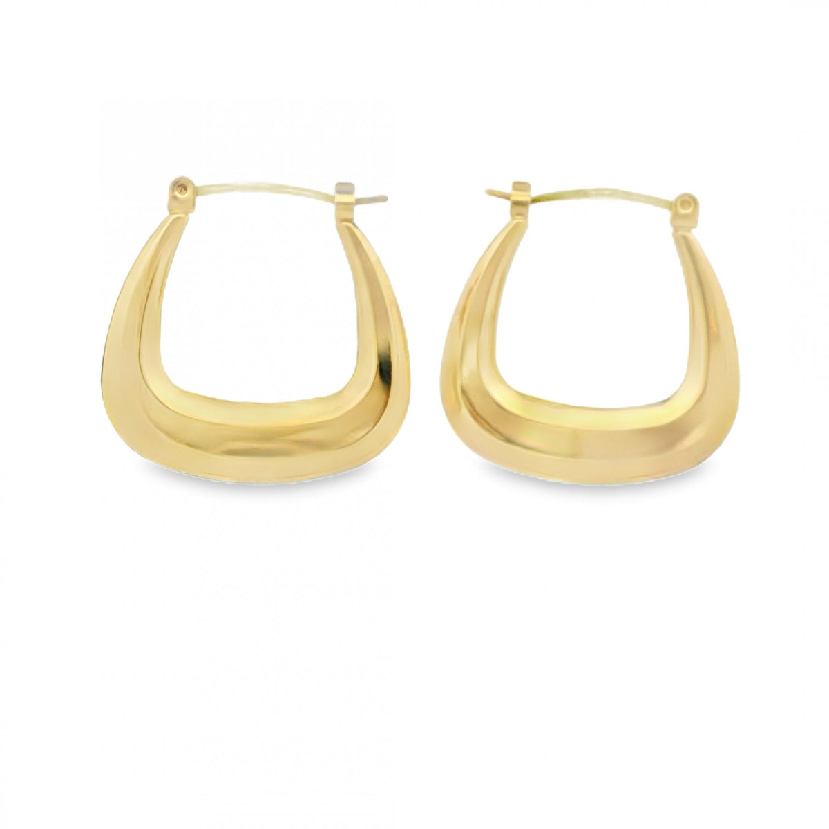 9ct Yellow Gold Handbag Earrings - 23x22mm - 1.3g