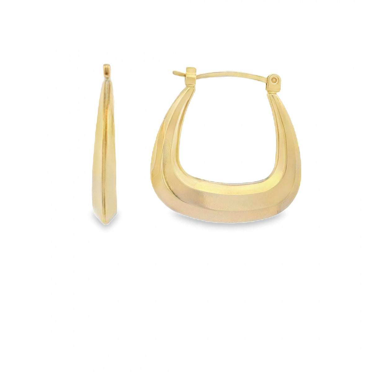 9ct Yellow Gold Handbag Earrings - 23x22mm - 1.3g