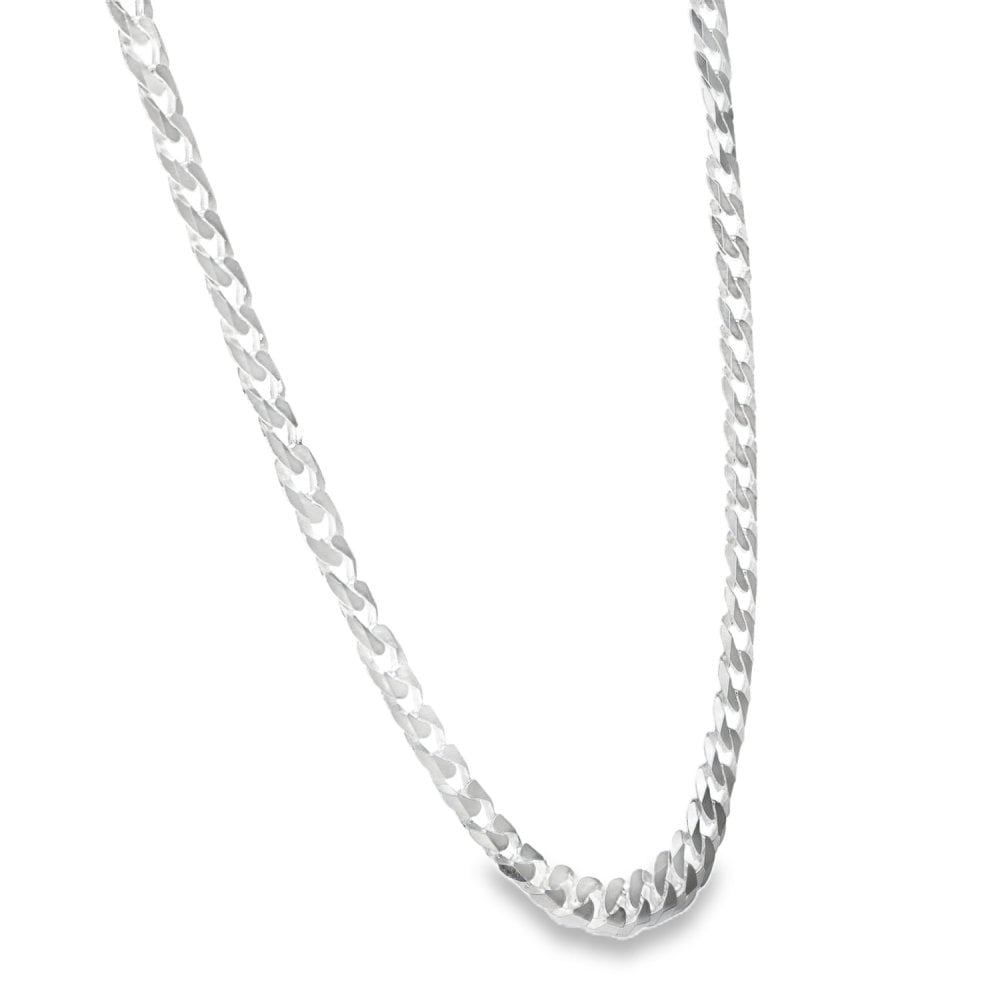 925 Silver Flat Curb Chain - 22" - 14.5g