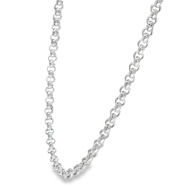 925 Silver Round Belcher Chain - 22" - 29.9g