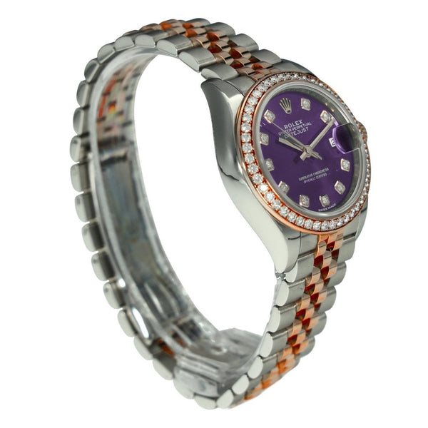 Lady-Datejust 279381RBR – Purple Dial Diamond Bezel – 2018
