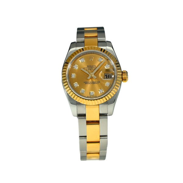 Lady-Datejust 179173 – Champagne Diamond Dial – 2008