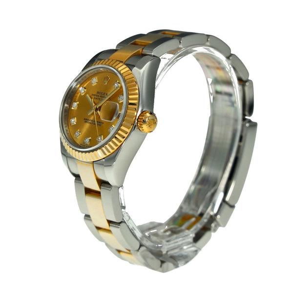 Lady-Datejust 179173 – Champagne Diamond Dial – 2008