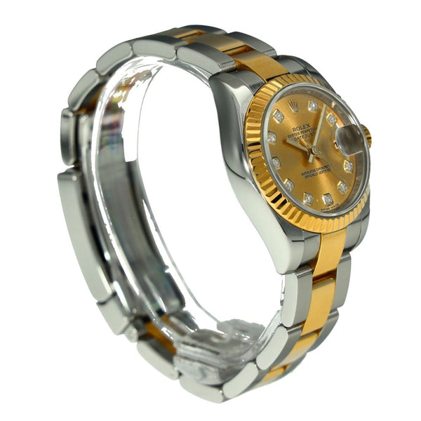 Lady-Datejust 179173 – Champagne Diamond Dial – 2008