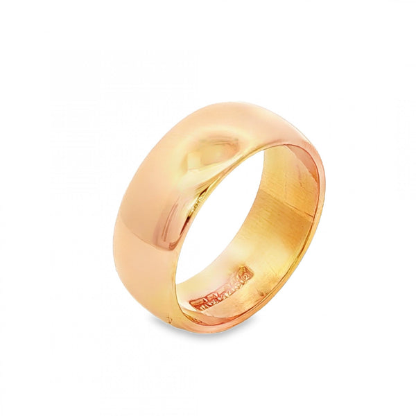 22ct Yellow Gold Wedding Band - Size N½ - 8mm
