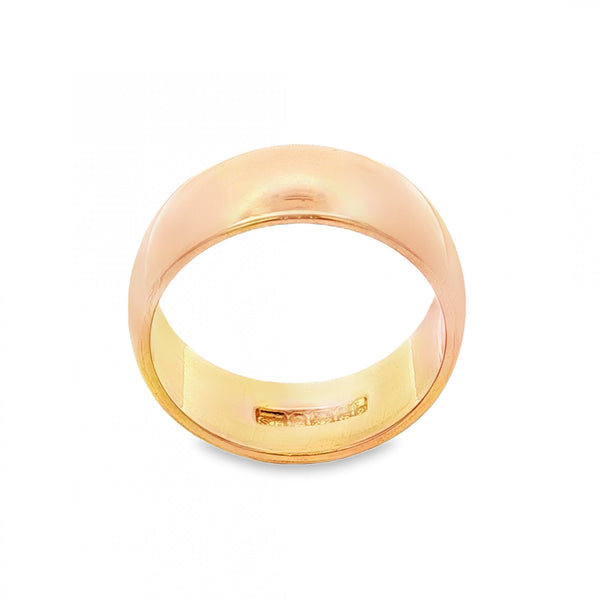 22ct Yellow Gold Wedding Band - Size N½ - 8mm
