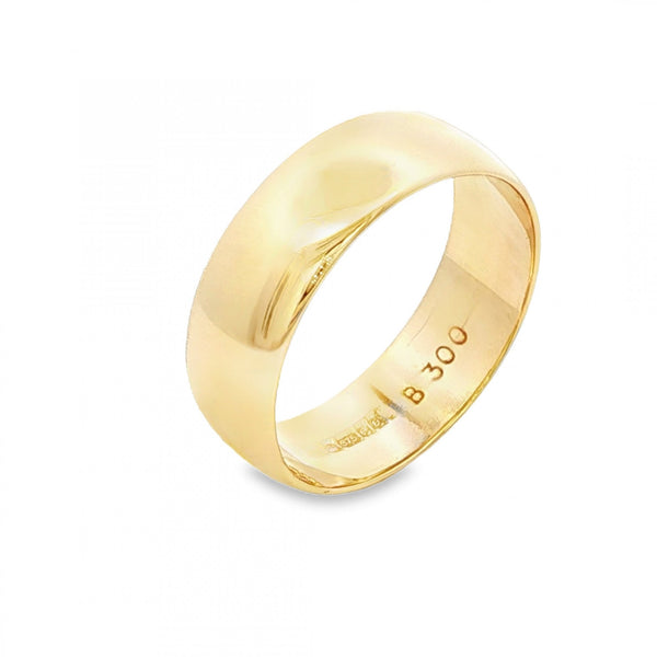 9ct Yellow Gold Wedding Band - Size U½ - 7mm