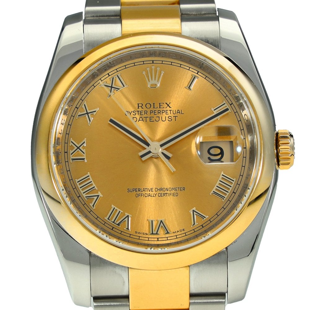 Datejust 116203 – Champagne Roman Dial – 2012