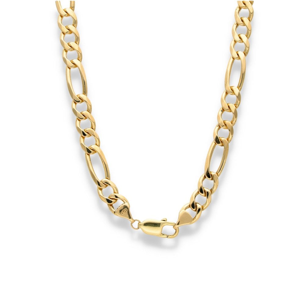 9ct Yellow Gold Heavy Figaro Chain - 28" - 56.7g