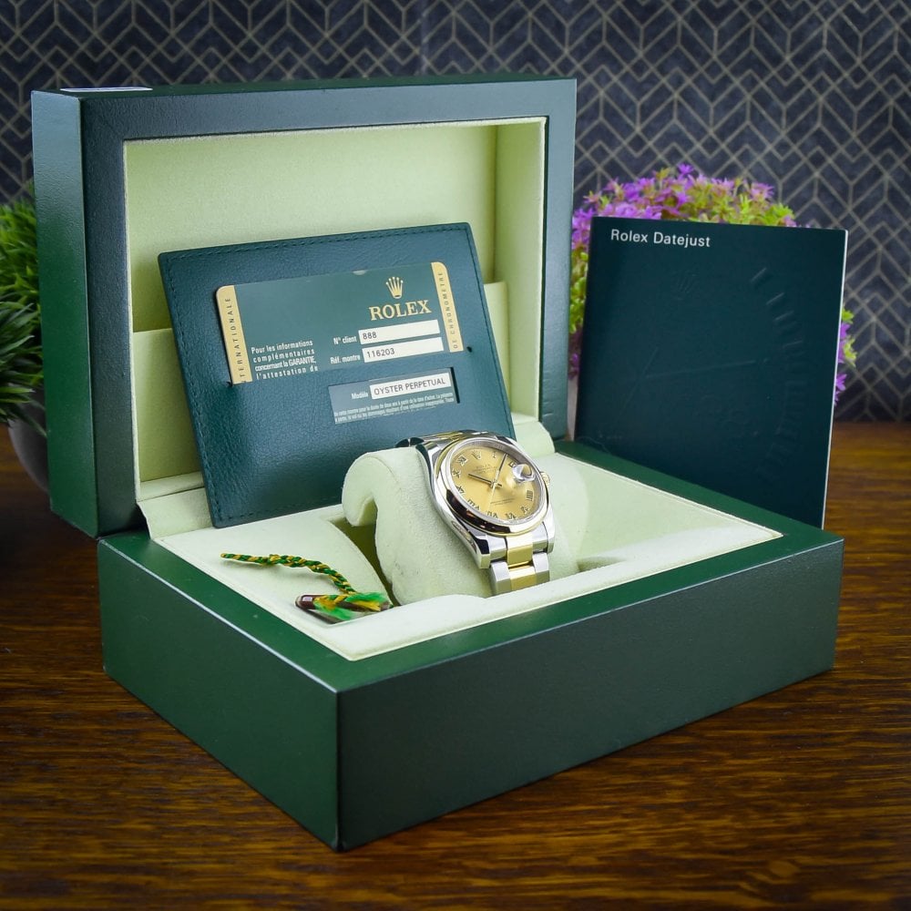 Datejust 116203 – Champagne Roman Dial – 2012