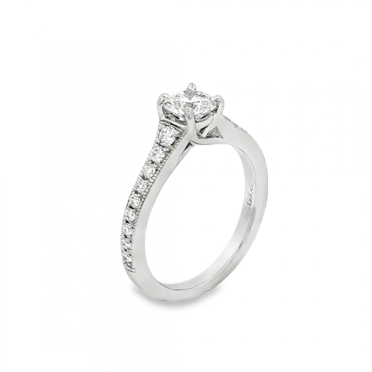 950 Platinum Diamond Engagement Ring - Size I - 0.75ct