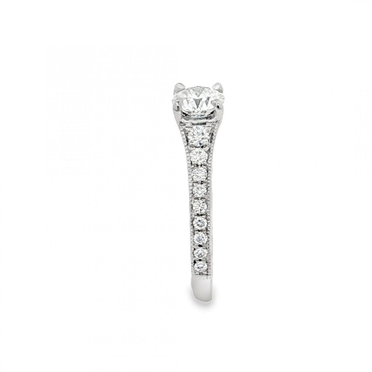 950 Platinum Diamond Engagement Ring - Size I - 0.75ct