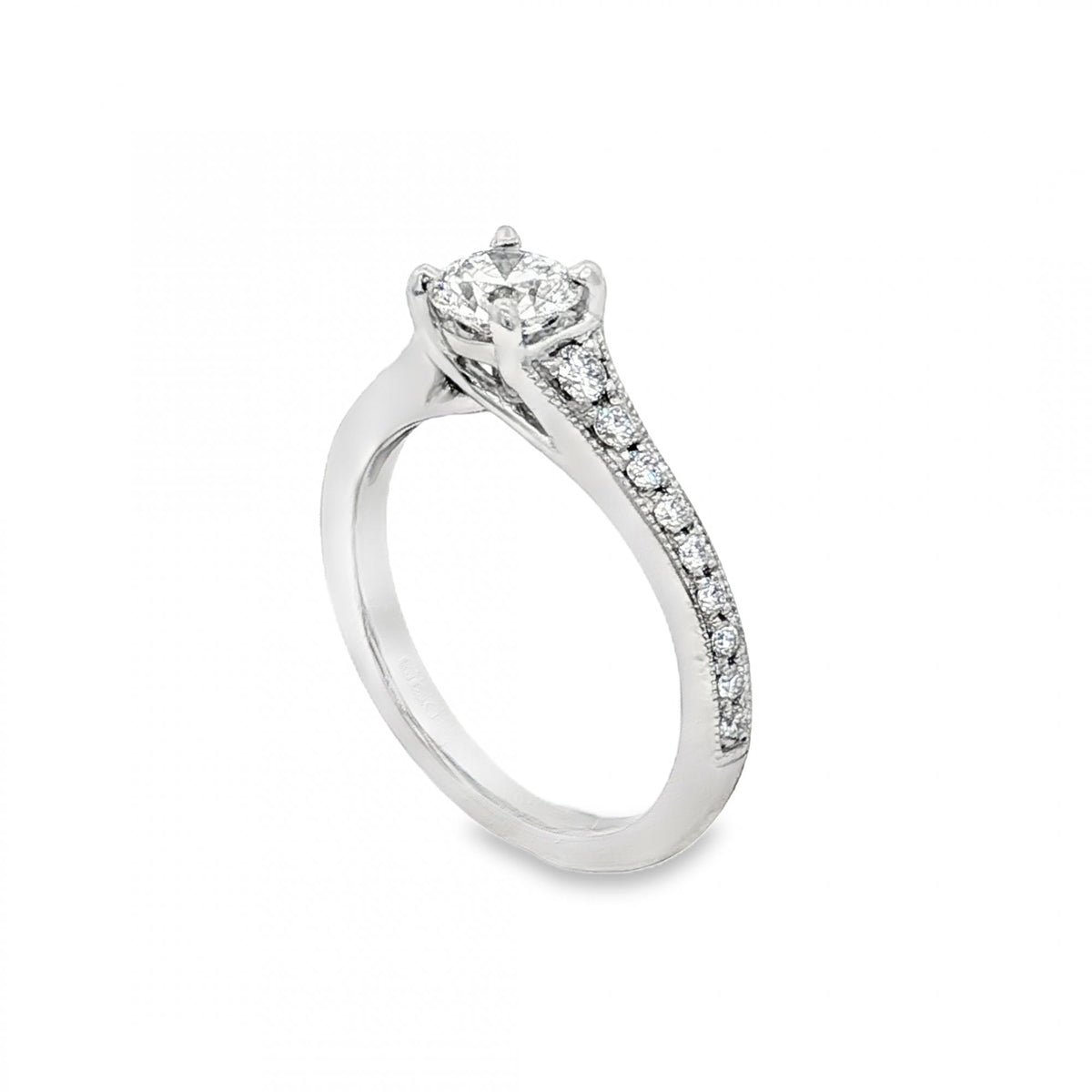 950 Platinum Diamond Engagement Ring - Size I - 0.75ct