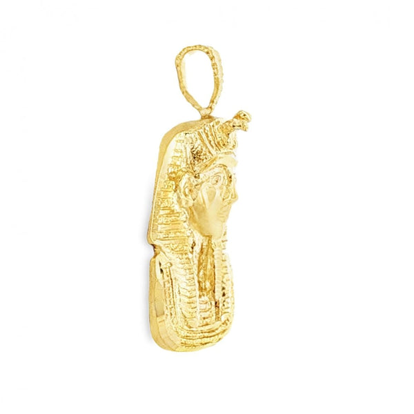 9ct Yellow Gold Egyptian Pharaoh Pendant - 21x38x9mm - 7.9g