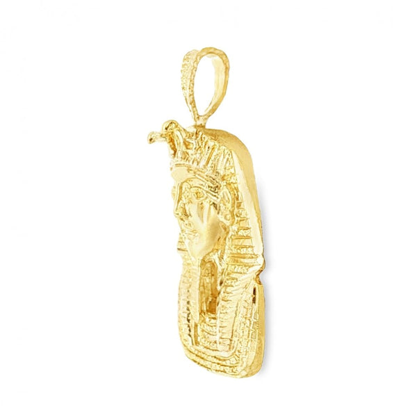9ct Yellow Gold Egyptian Pharaoh Pendant - 21x38x9mm - 7.9g