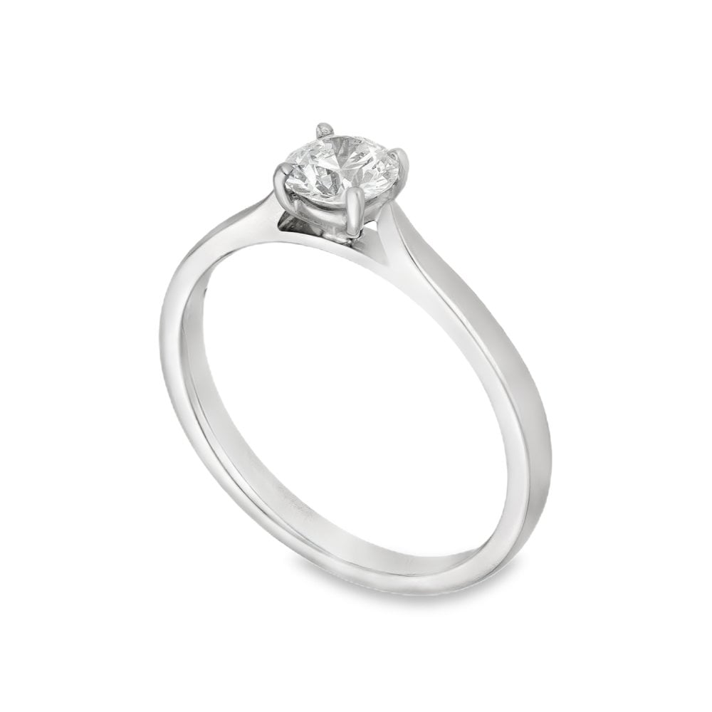 Ladies 18ct White Gold Diamond Engagement Ring - 0.52ct