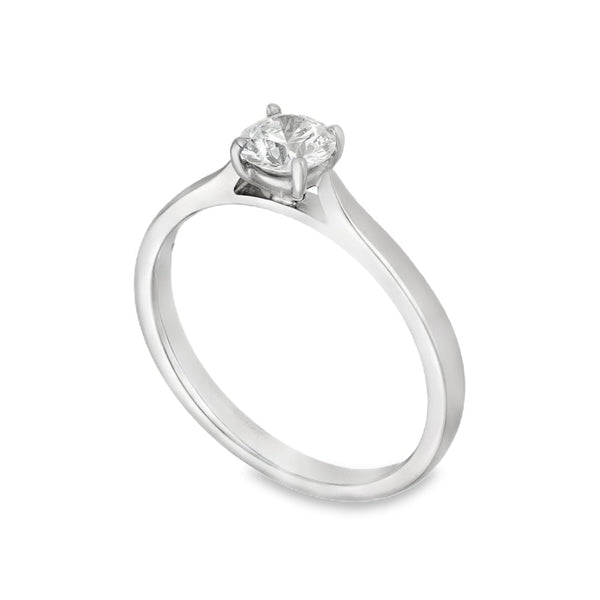Ladies 18ct White Gold Diamond Engagement Ring - 0.52ct