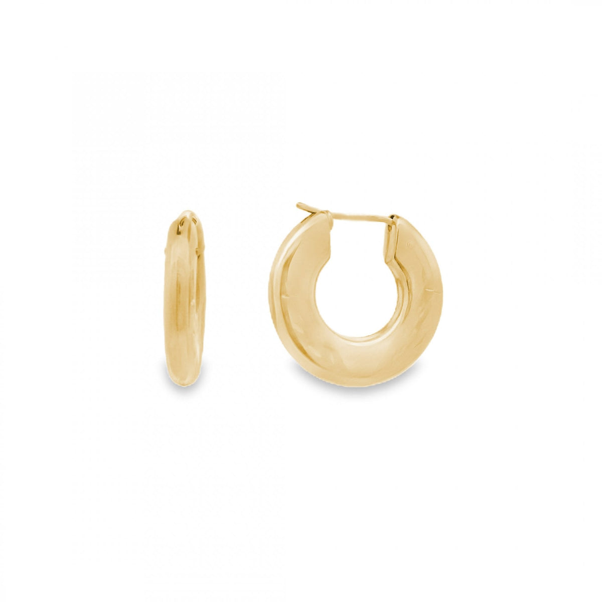 9ct Yellow Gold Star & Leaf Engraved Earrings - 20x20mm - 2.3g