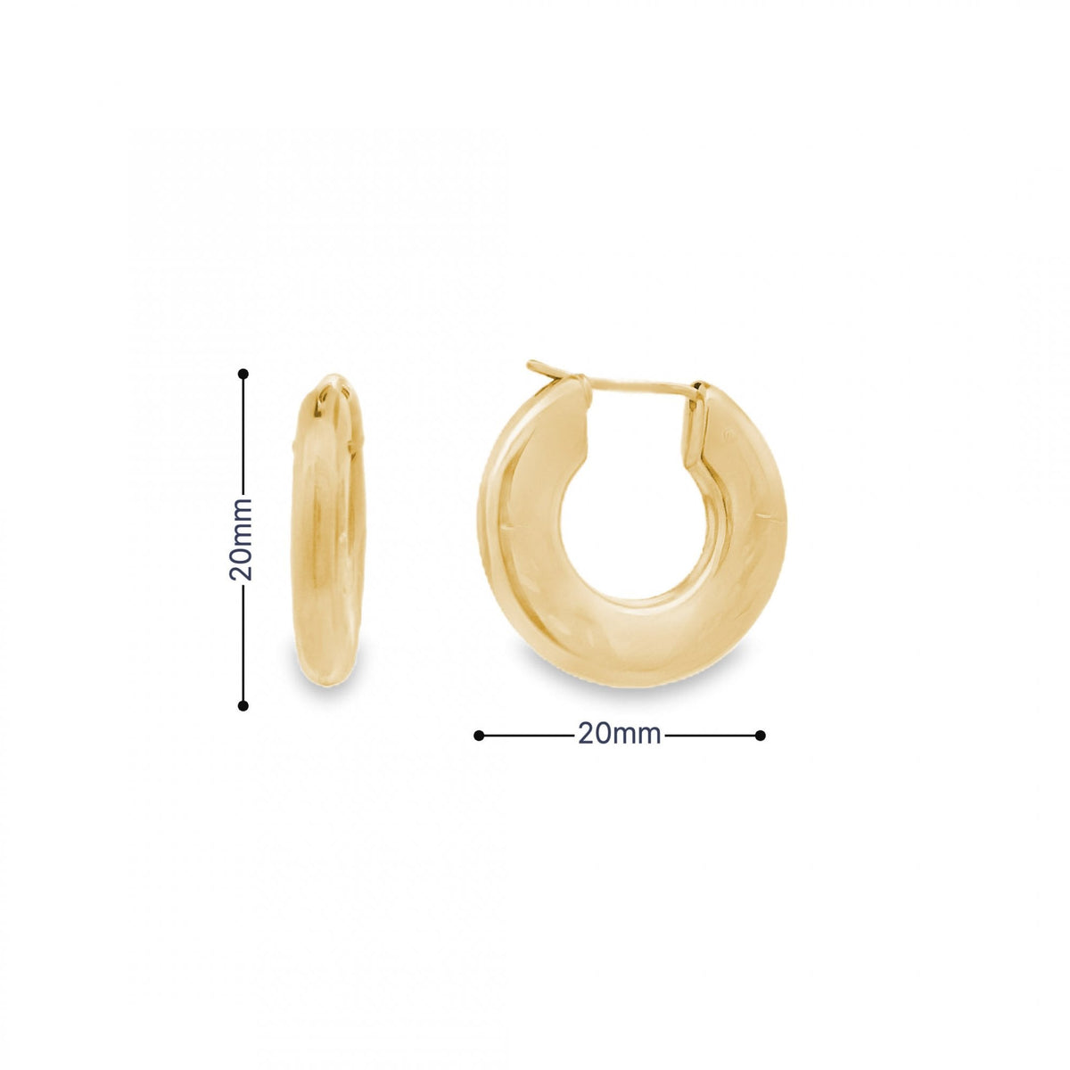 9ct Yellow Gold Star & Leaf Engraved Earrings - 20x20mm - 2.3g