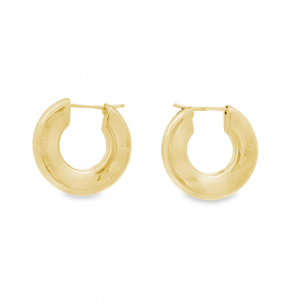9ct Yellow Gold Star & Leaf Engraved Earrings - 20x20mm - 2.3g
