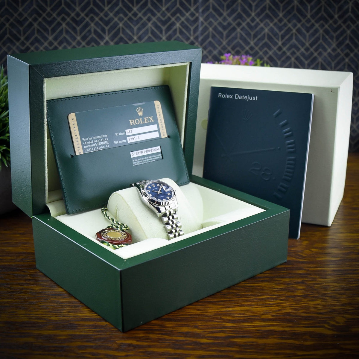 Lady-Datejust 179174 – Blue Jubilee Diamond Dial – 2008