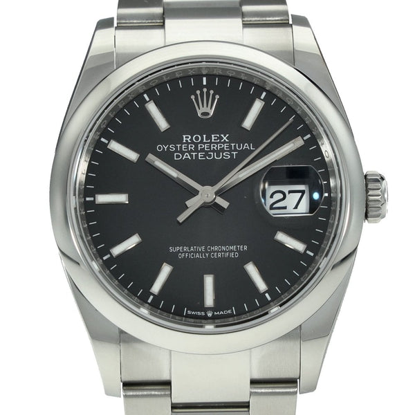 Datejust 126200 – Black Baton Dial – 2025