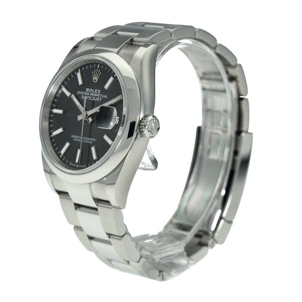 Datejust 126200 – Black Baton Dial – 2025