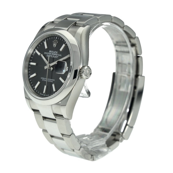 Datejust 126200 – Black Baton Dial – 2025