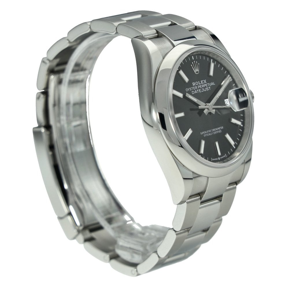 Datejust 126200 – Black Baton Dial – 2025