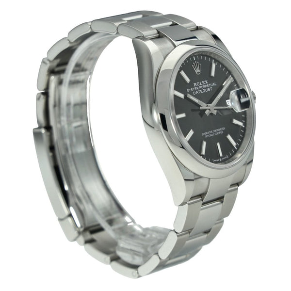 Datejust 126200 – Black Baton Dial – 2025