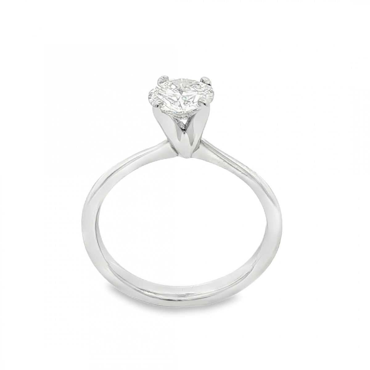 18ct White Gold Diamond Engagement Ring - Size K½ - 0.81ct
