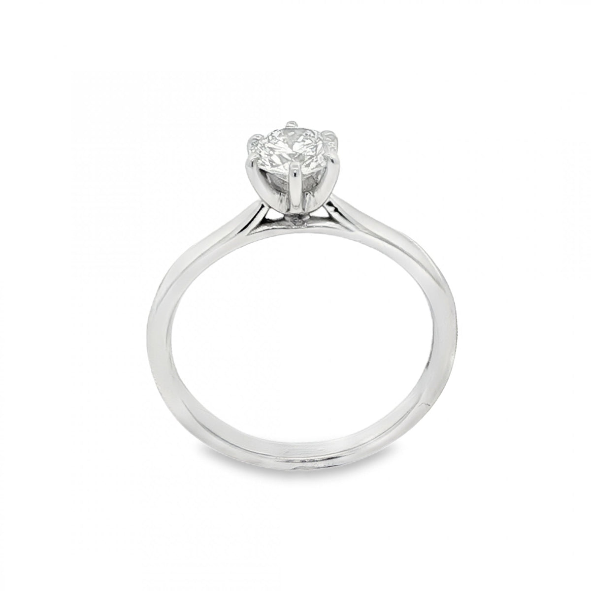 18ct White Gold Diamond Engagement Ring - Size L½ - 0.51ct