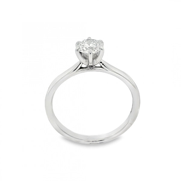 18ct White Gold Diamond Engagement Ring - Size L½ - 0.51ct