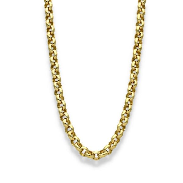 9ct Yellow Gold Heavy Round Belcher Chain - 26" - 85.0g