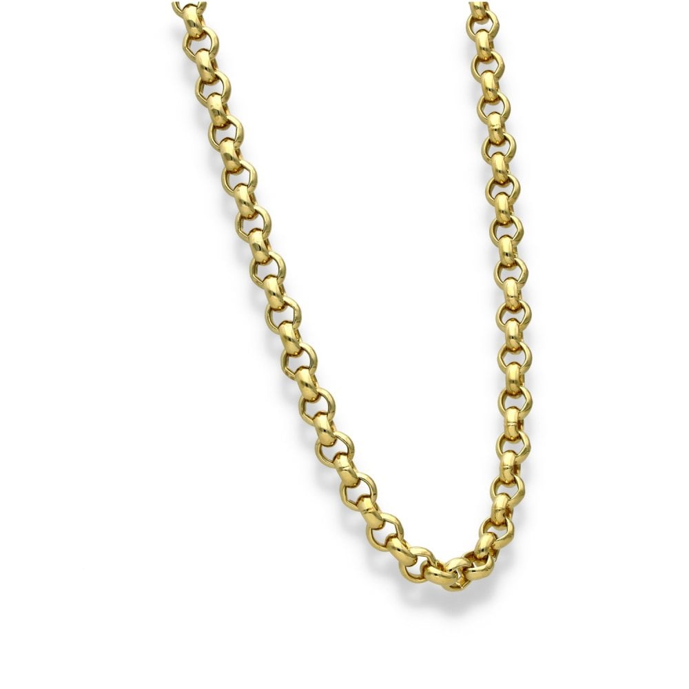 9ct Yellow Gold Heavy Round Belcher Chain - 26" - 85.0g