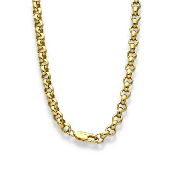 9ct Yellow Gold Heavy Round Belcher Chain - 26" - 85.0g