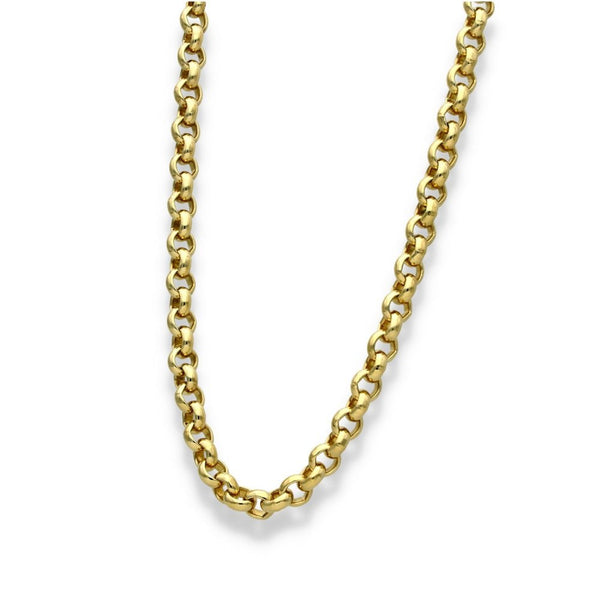 9ct Yellow Gold Heavy Round Belcher Chain - 26" - 85.0g