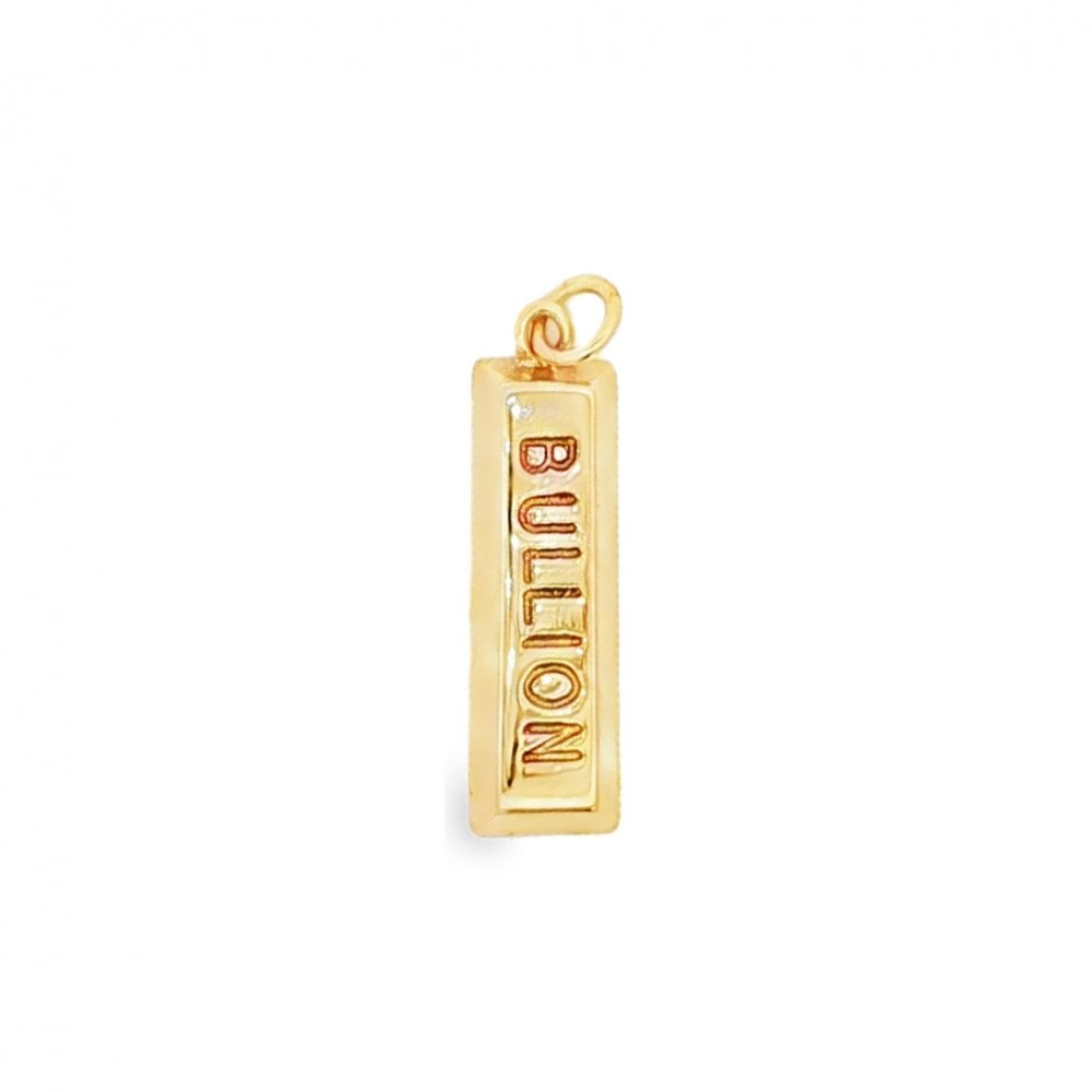9ct Yellow Gold Bullion Ingot Pendant - 7x26x3mm - 4.8g