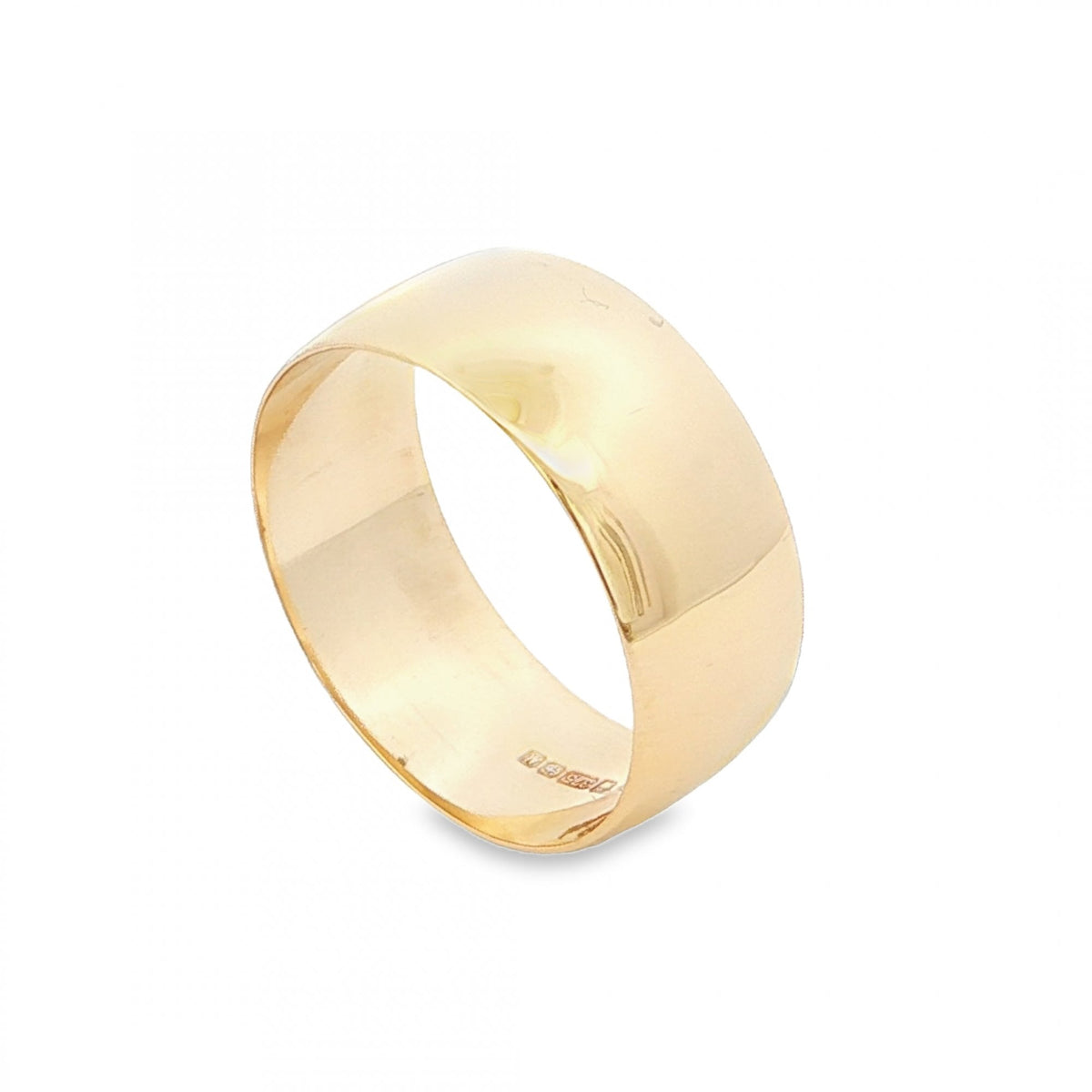 9ct Yellow Gold Wedding Band - Size S½ - 8mm